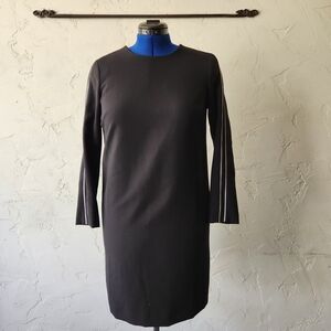 Banana Republic Sporty Long Sleeve Black Shift Dress Size 6